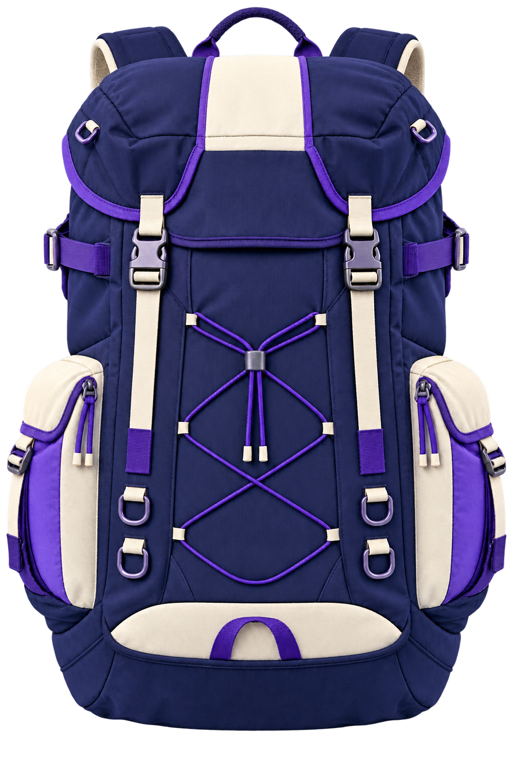 A navy and violet expedition backpack representing the tools and skills for this priority